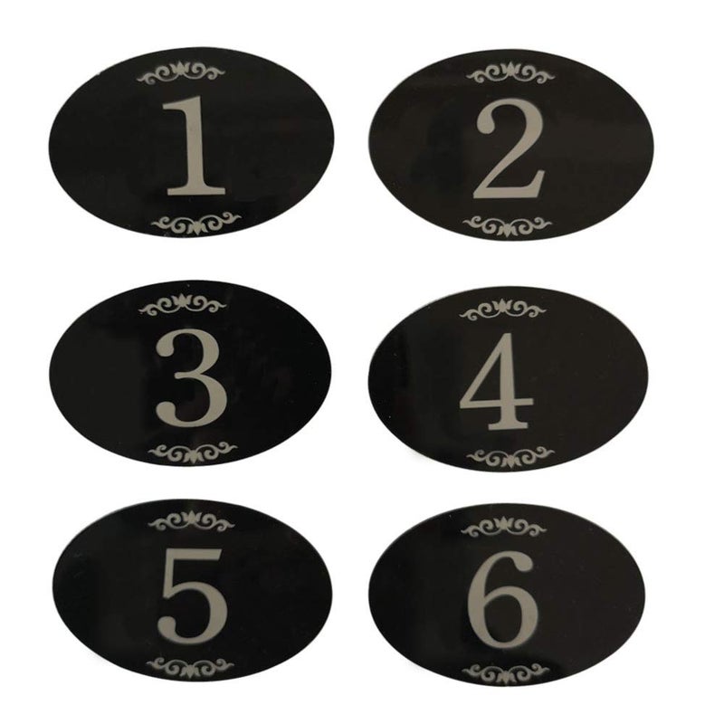 StayMax Locker Number Signs Door Sign with Self-Adhesive Tape Number Black (1-25) - Image 1